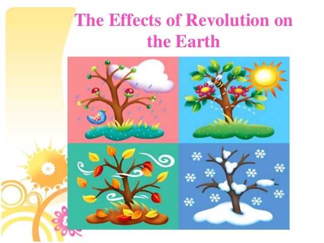 What are the effects of the Earth's revolutions?