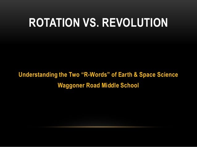 Rotation Vs Revolution