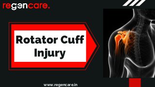 Rotator Cuff
Injury
www.regencare.in
 