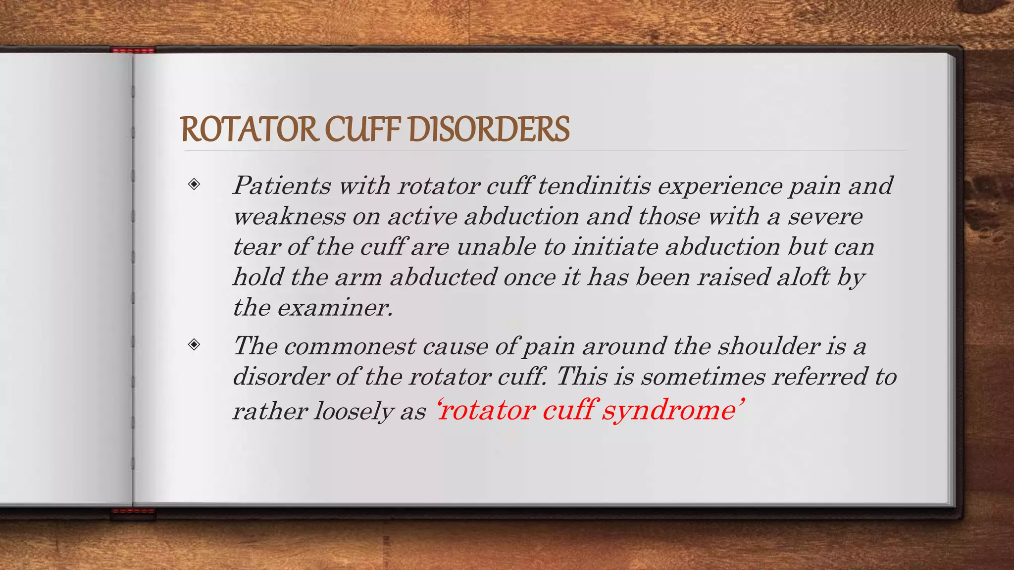 Rotator cuff ppt | PPTX