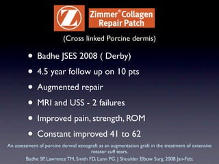 Rotator cuff patches literature review 2012 - fraser taylor | KEY