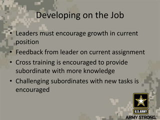 Army leadership and developing others | PPTX