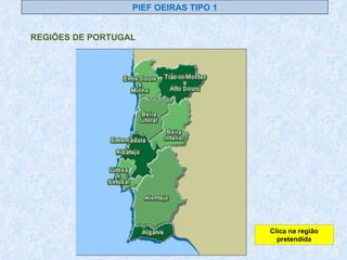PIEF OEIRAS TIPO 1 REGIÕES DE PORTUGAL Clica na região pretendida 