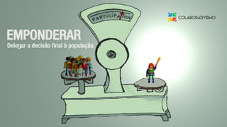 Delegar a decisão final à população.
EMPONDERAR
 