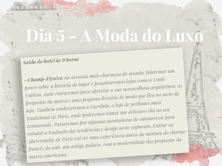 Dia 5 - A Moda do Luxo  