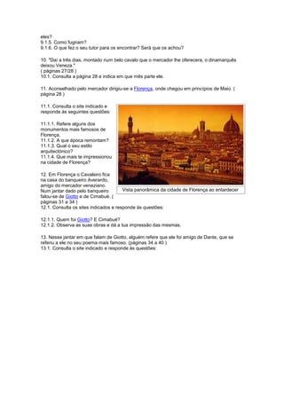 Roteiro da obra o cavaleiro da dinamarca