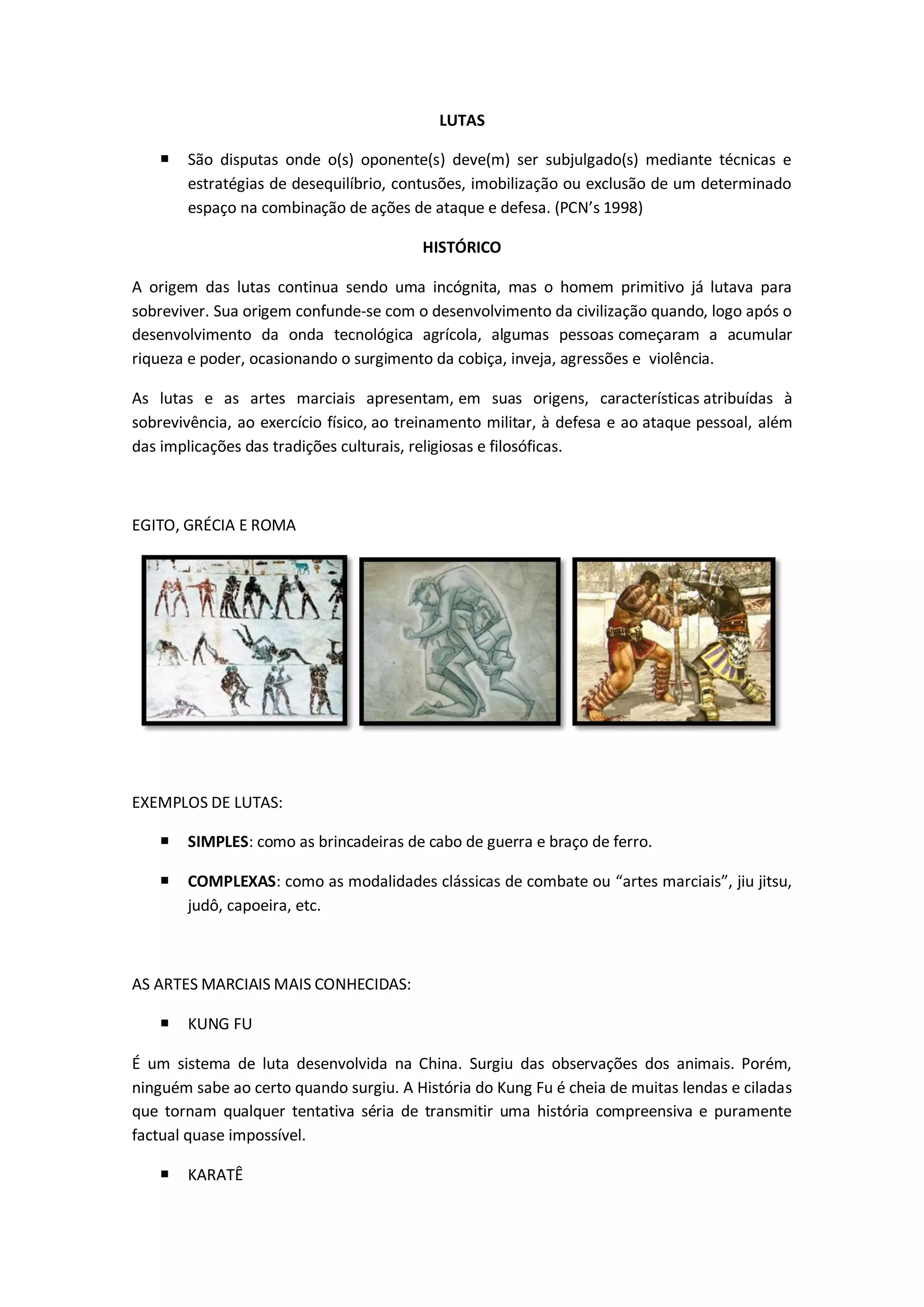 Roteiro de estudo lutas | PDF