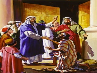 - Ensinou que Deus era amor
e que não excluía ninguém,
nem os pecadores.
- Ensinou que os leprosos,
os paralíticos, os ceg...