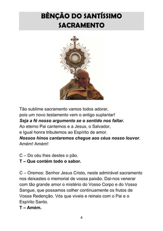 Adoração Eucarística para o Mês de Abril, PDF, Oração