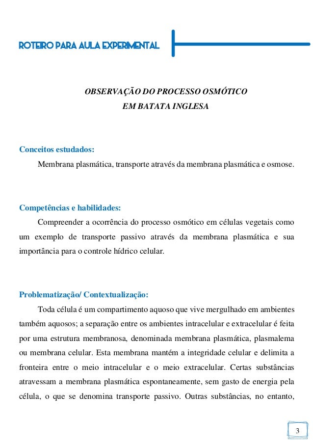 Roteiro para aula pratica.