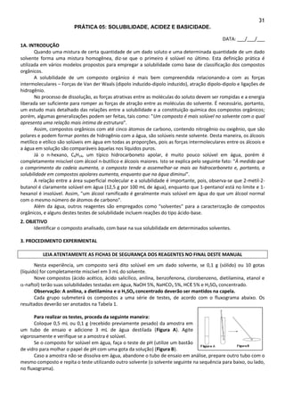 Solvente Modelo Roteiros de Química Orgânica I | PDF