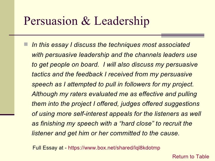 Leadership qualities essay