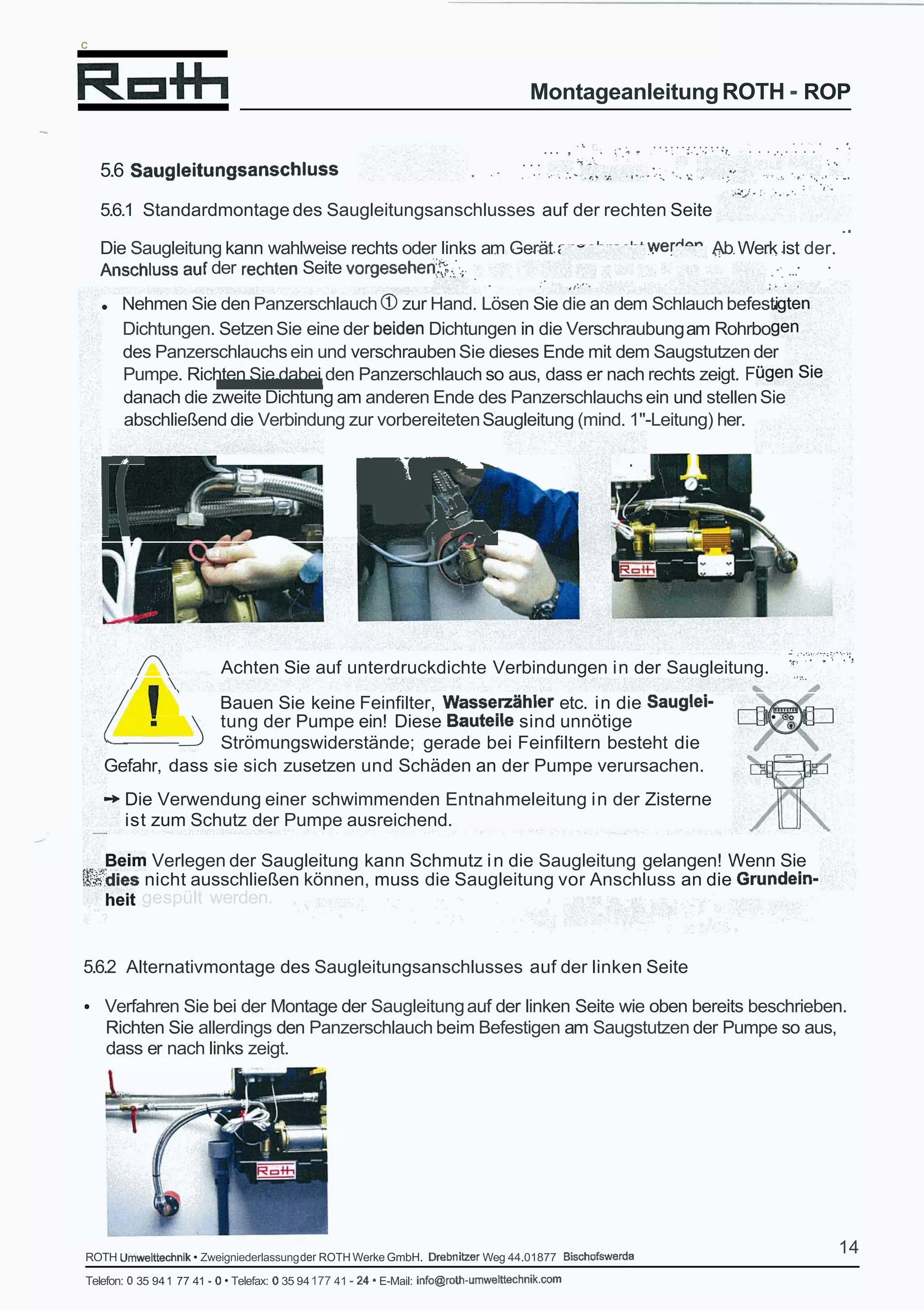 RW Installation Manual, Deutsch Ocr