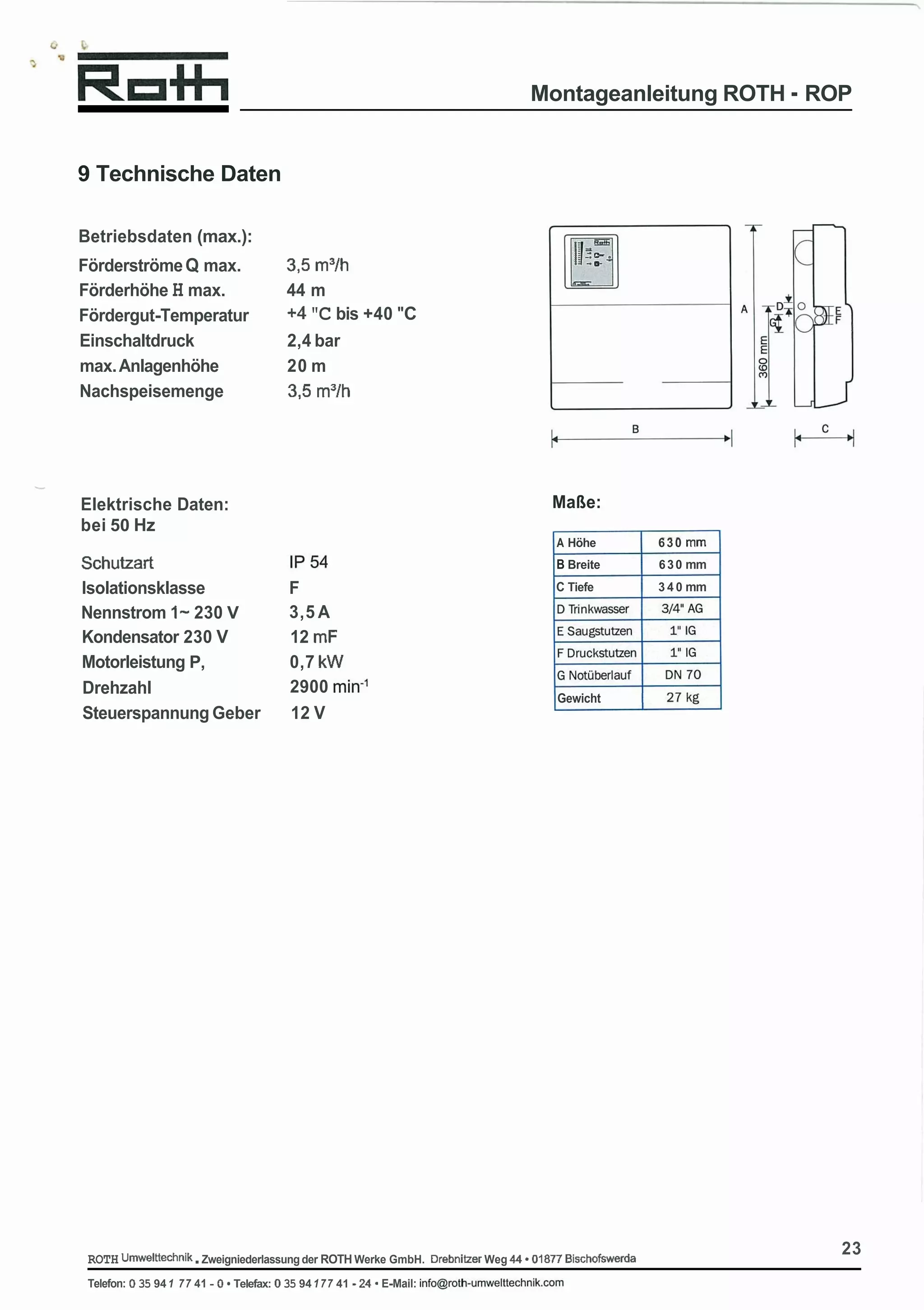 RW Installation Manual, Deutsch Ocr