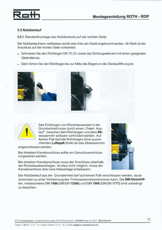 RW Installation Manual, Deutsch Ocr