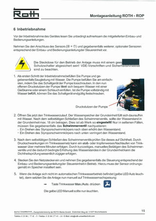 RW Installation Manual, Deutsch Ocr