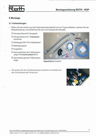 RW Installation Manual, Deutsch Ocr