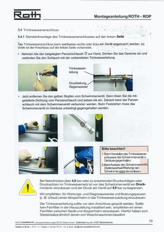RW Installation Manual, Deutsch Ocr