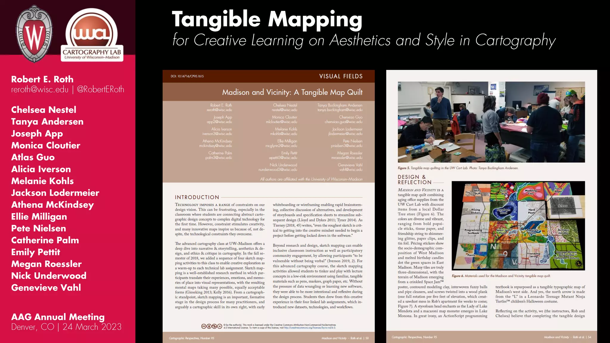 Tangible mapping for creative learning on aesthetics and style in cartography