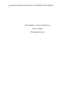 Oracle vs. MS SQL Server | PDF