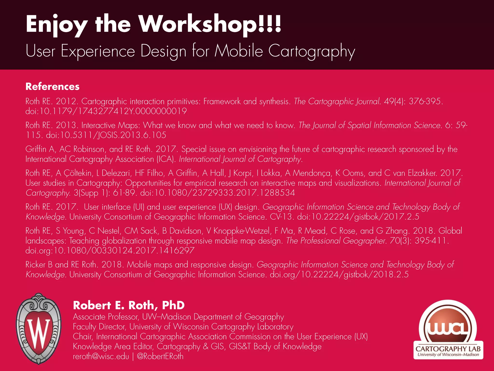 User Experience Design for Mobile Cartography