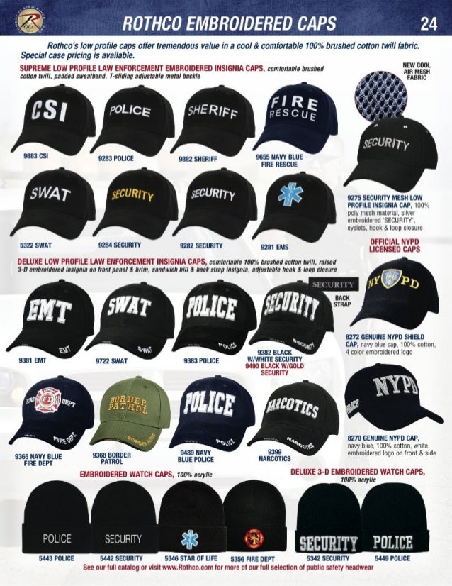 Hat Deluxe Raised Embroidery ROTHCO 9381 Cap EMT Black Adjustable