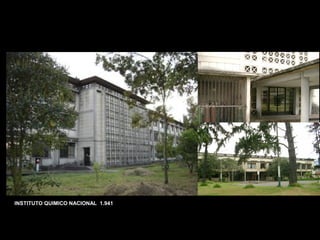 FACULTAD DE ARTES MAESTRÍA EN ARQUITECTURA EDGAR CARVAJAL JAIME ANDRÉS GÓMEZ
UNIVERSIDAD
NACIONAL
DE COLOMBIA
SEDE BOGOTÁ
LEOPOLDO ROTHER
INSTITUTO QUIMICO NACIONAL 1.941
 