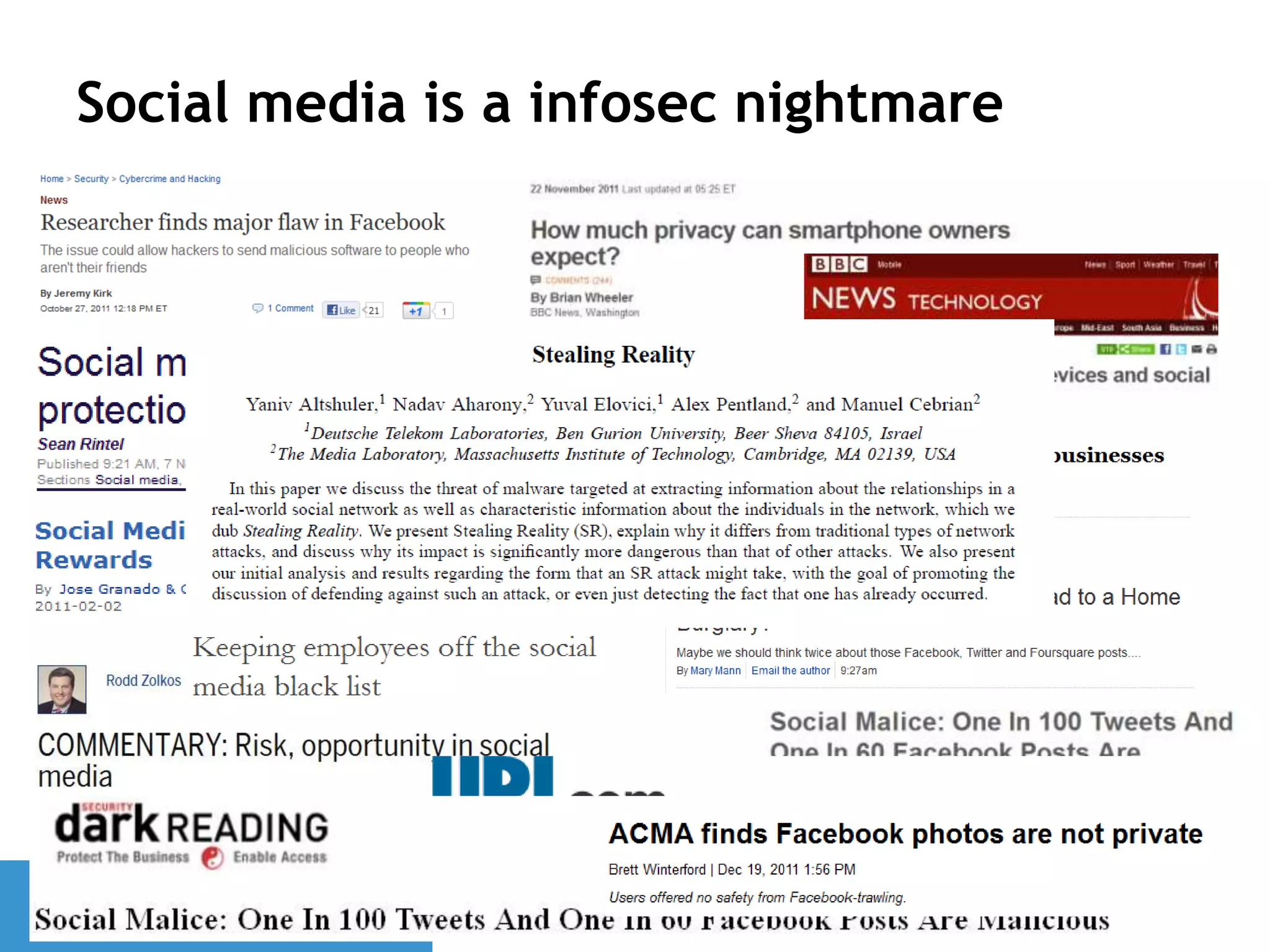 Social media is a infosec nightmare
6
 