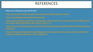 REFERENCES
i. https://en.wikipedia.org/wiki/Rotifer
ii. https://courses.lumenlearning.com/wm-biology2/chapter/phylum-rotifera
iii. https://en.wikipedia.org/wiki/Acanthocephala
iv. https://www.slideshare.net/Arturo_Vega/phylum-acantocephala-caractersticas?qid=818ff60a-0541-
4c1a-839a-185ec5292b6d&v=&b=&from_search=11
v. https://keys.lucidcentral.org/keys/v3/TFI/start%20key/key/Starting%20key/Media/HTML/Acanthoce
phala.html
vi. https://www.researchgate.net/figure/Diagram-of-monogonont-rotifer-life-cycle-Asexual-females-
undergo-ameiotic-oogenesis-to_fig1_239941317
 
