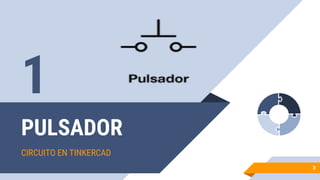 PULSADOR
CIRCUITO EN TINKERCAD
3
1
 