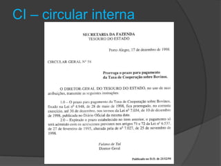 CI – circular interna

 