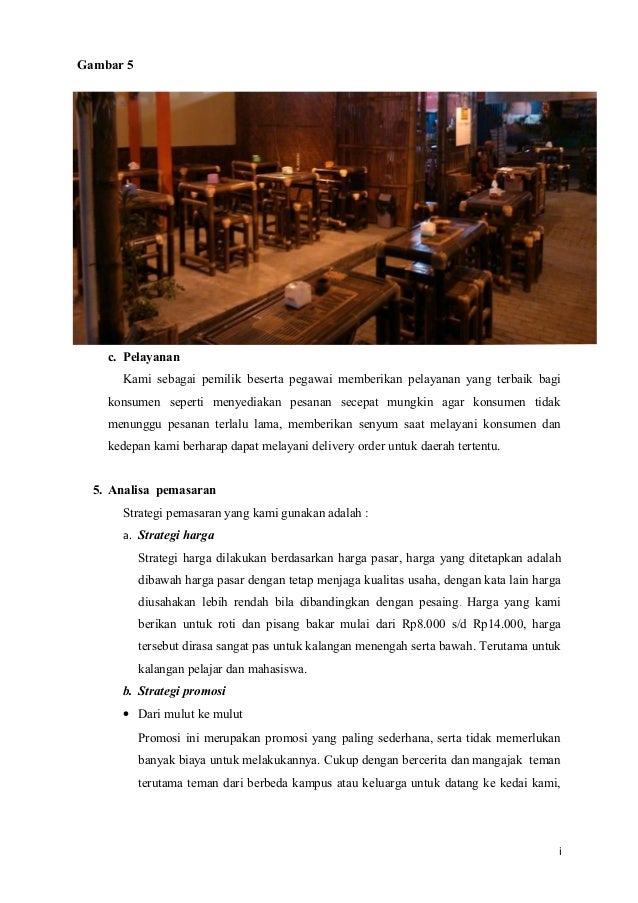 Proposal bisnis dikti roti bakar esa unggul proposal 