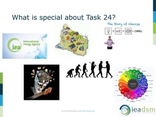 What is special about Task 24?
For more information, visit www.ieadsm.org
 