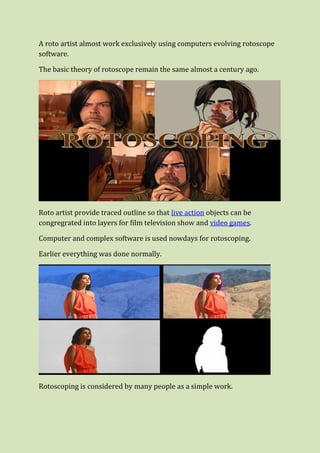 SKILL NEEDED TO BE A ROTO ARTIST