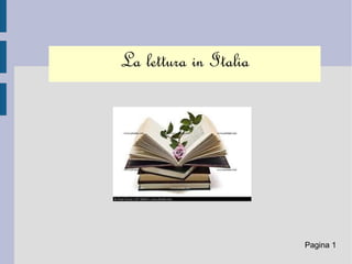 La lettura in Italia Pagina  