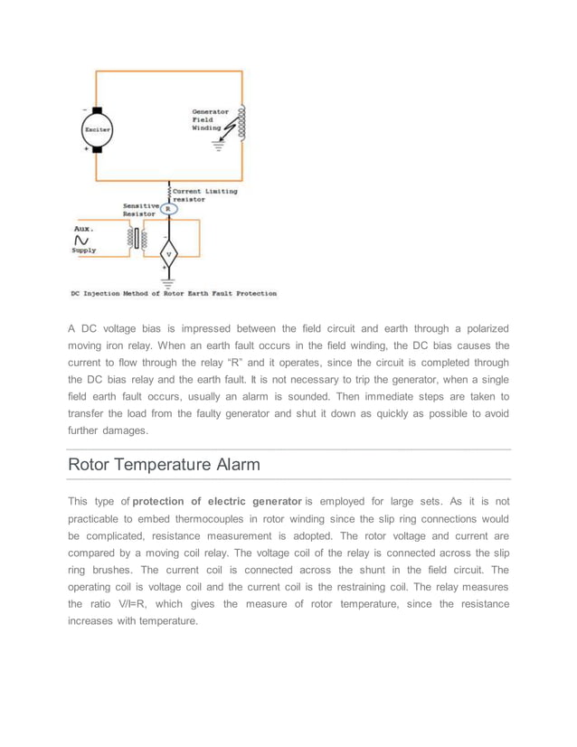 Rotor earth fault protection of electric generator PDF