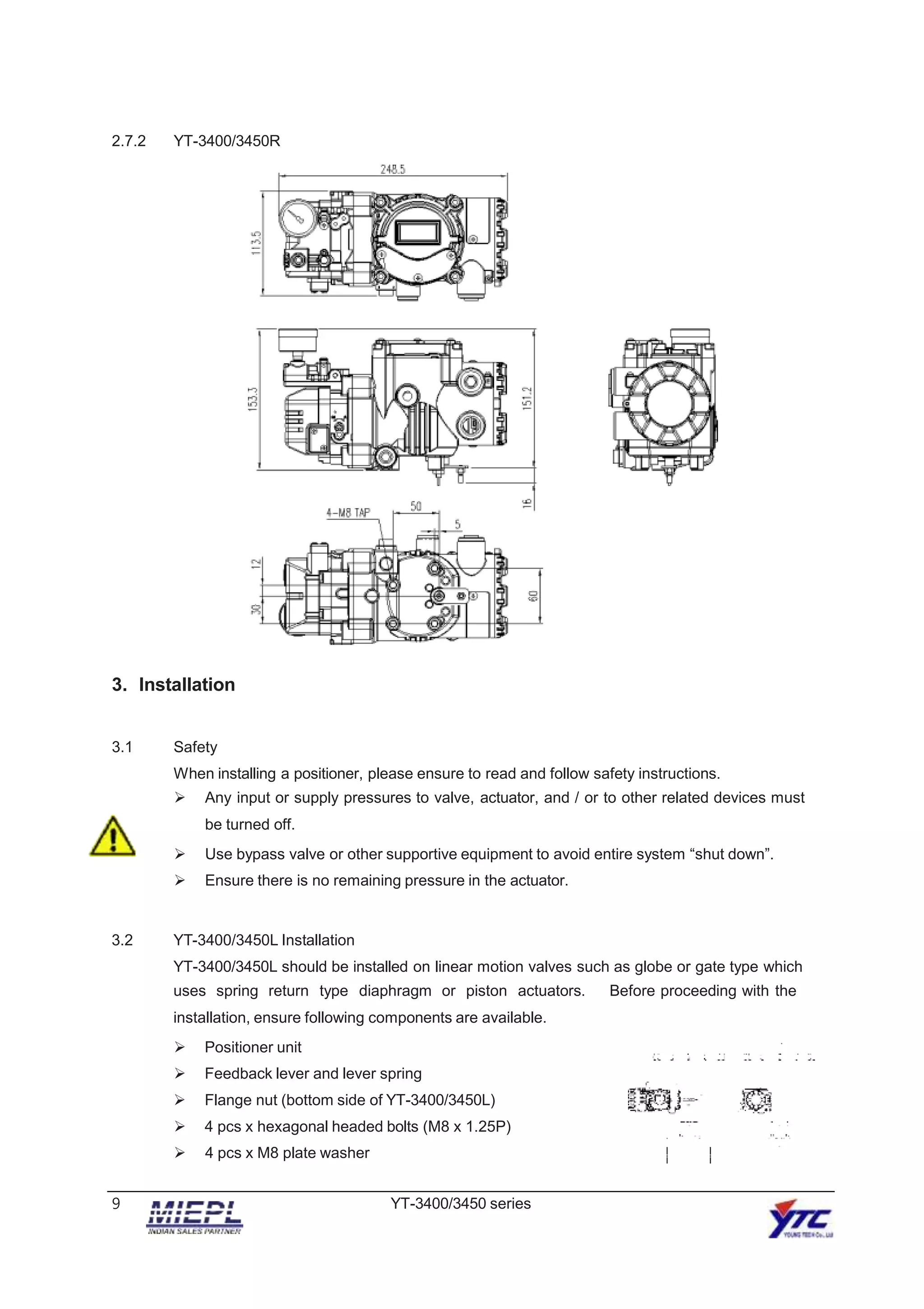 Ytc Rotork YTC YT-3400, 3450 Smart Valve Positioner - Manual | PPT | PPTX