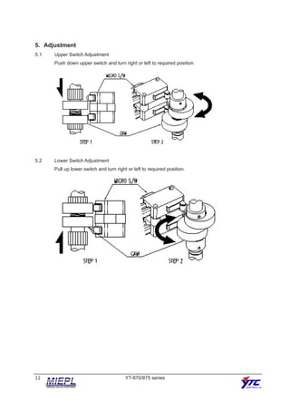 ROTORK YTC YT-870 LIMIT SWITCH BOX Suppliers Manual PDF