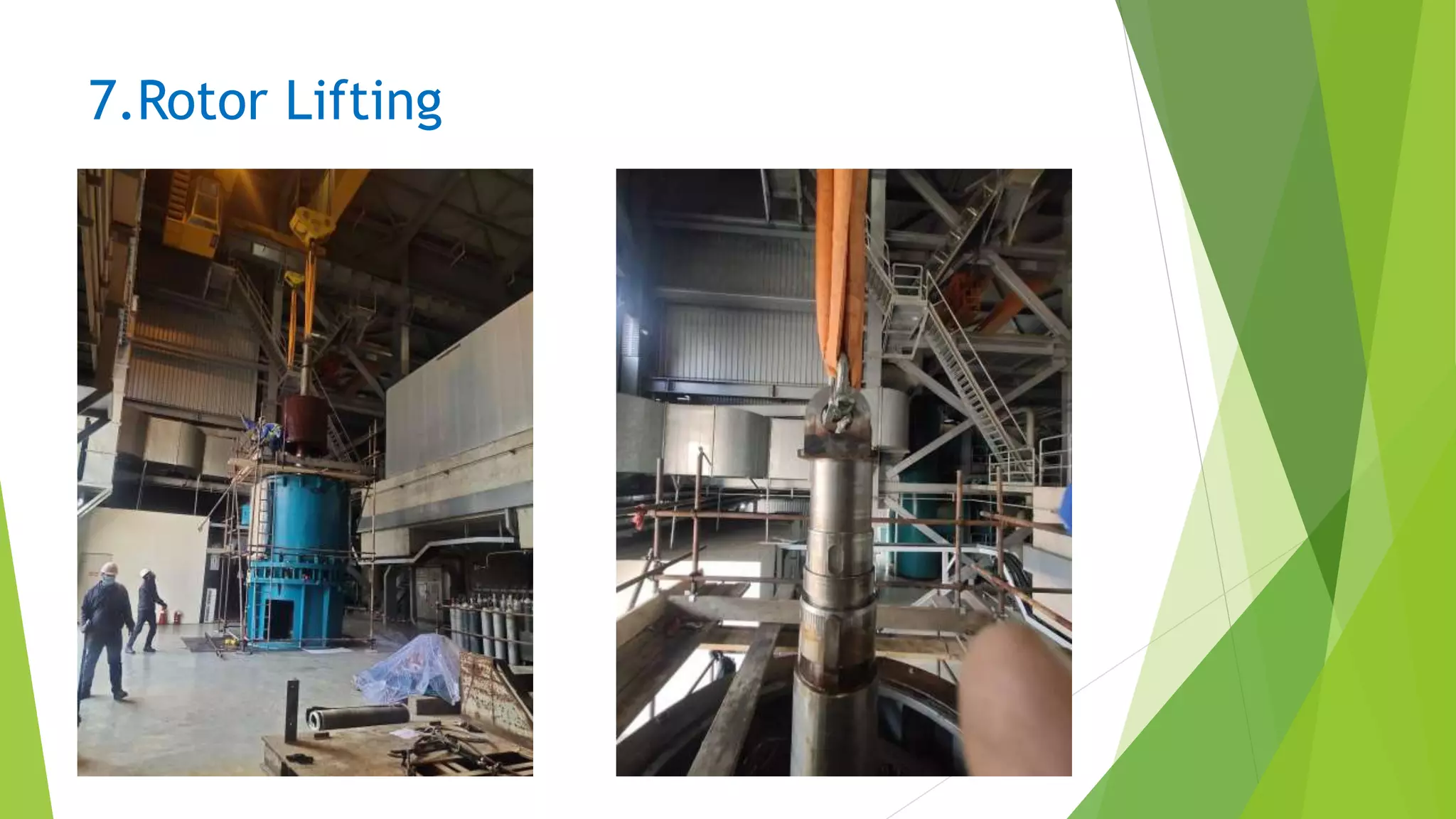 Generator Rotor Lift Rotor lifting of cooling water Vertical motor and SMZ and SMD Bearing ...