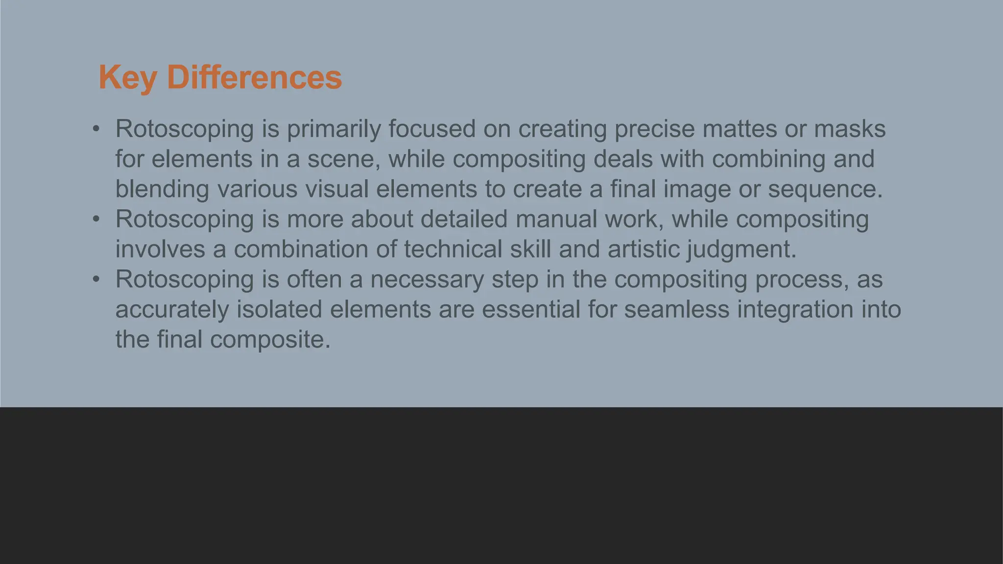 Rotoscoping Animation vs. Compositing Animation | PPTX