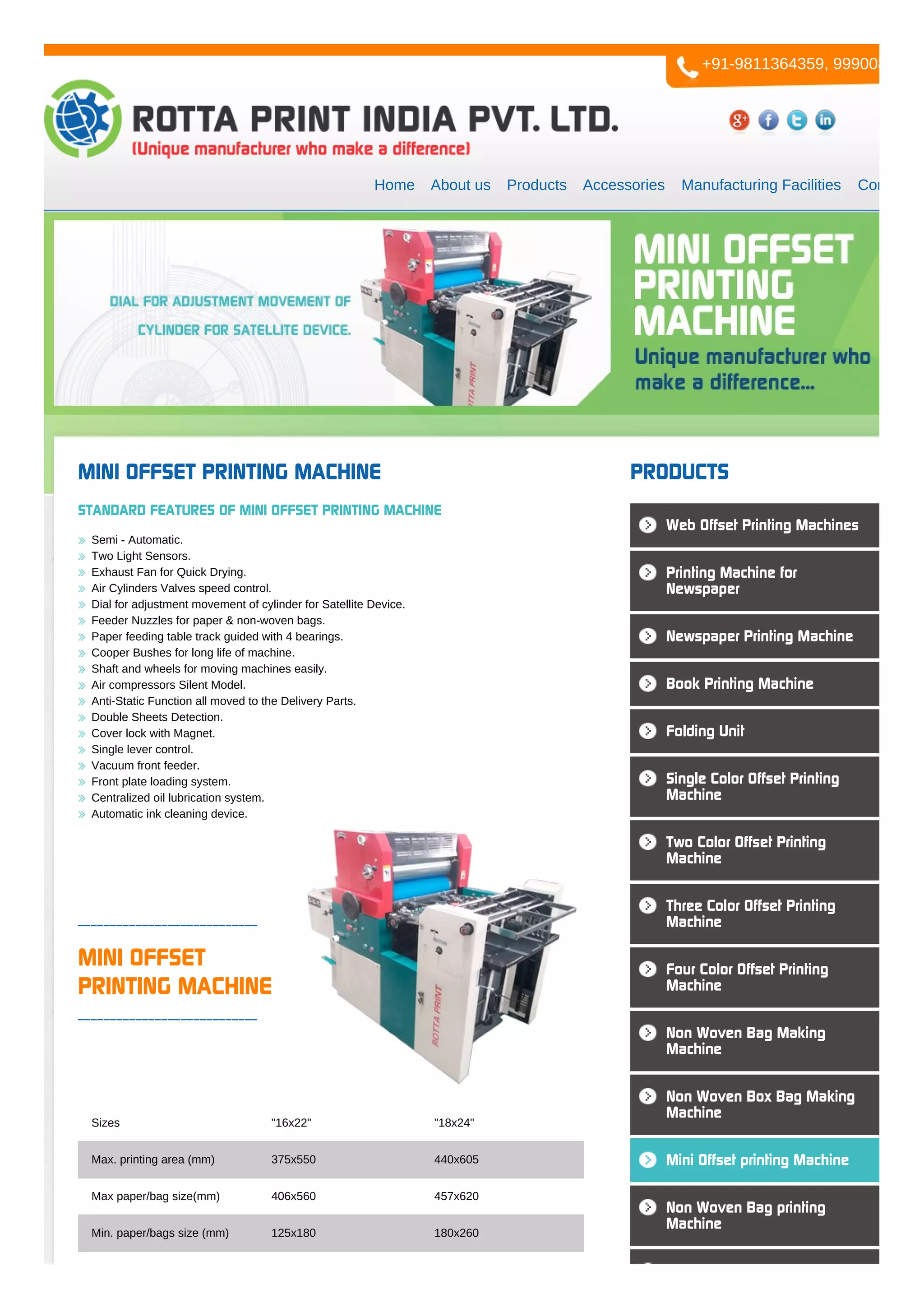Mini Offset printing machine supplier | PDF