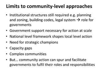 Urban community-based adaptation: opportunities and challenges | PDF