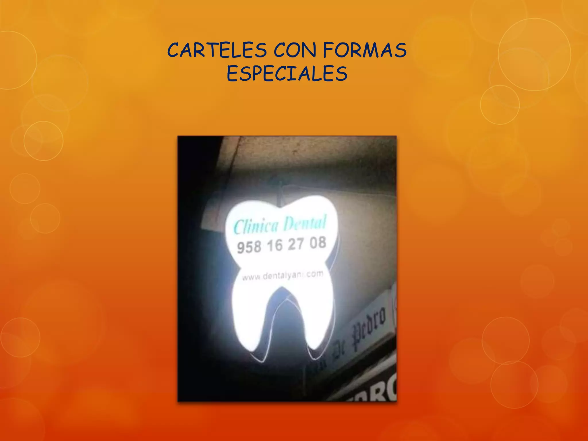 CARTELES CON FORMAS
ESPECIALES