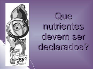 Que nutrientes devem ser declarados? 