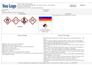 Rotulo (Documento gerado pelo SafetyChem) | PDF