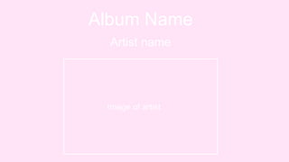 Album Name
Artist name
Image of artist
 