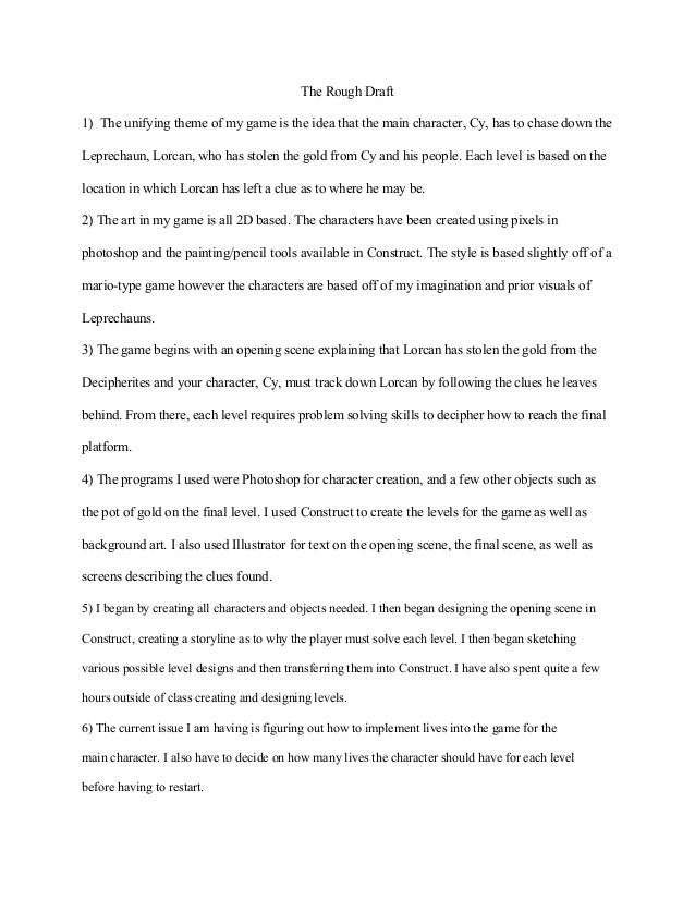 how to make a rough draft for an essay