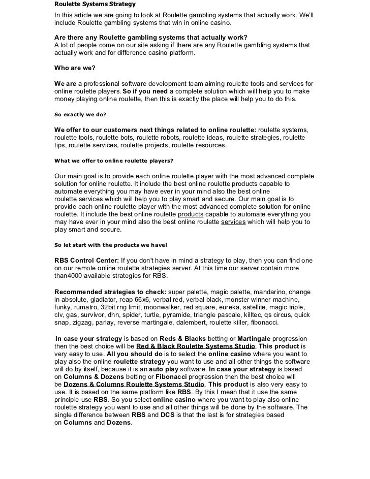 Roulette Gambling Systems That Actually Work - 