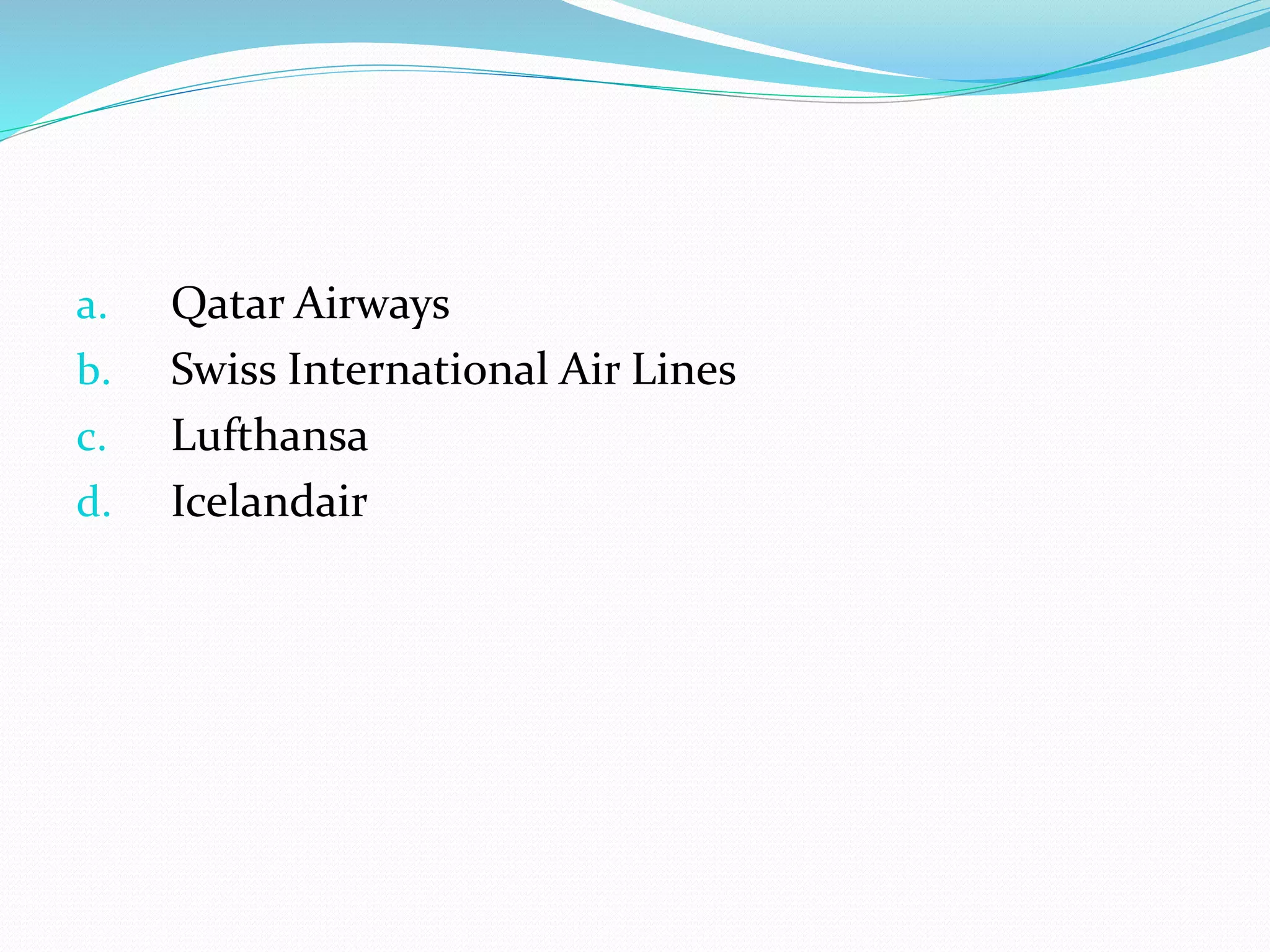 BEST AIRLINES QUIZ PPT Best airlines quiz ppt