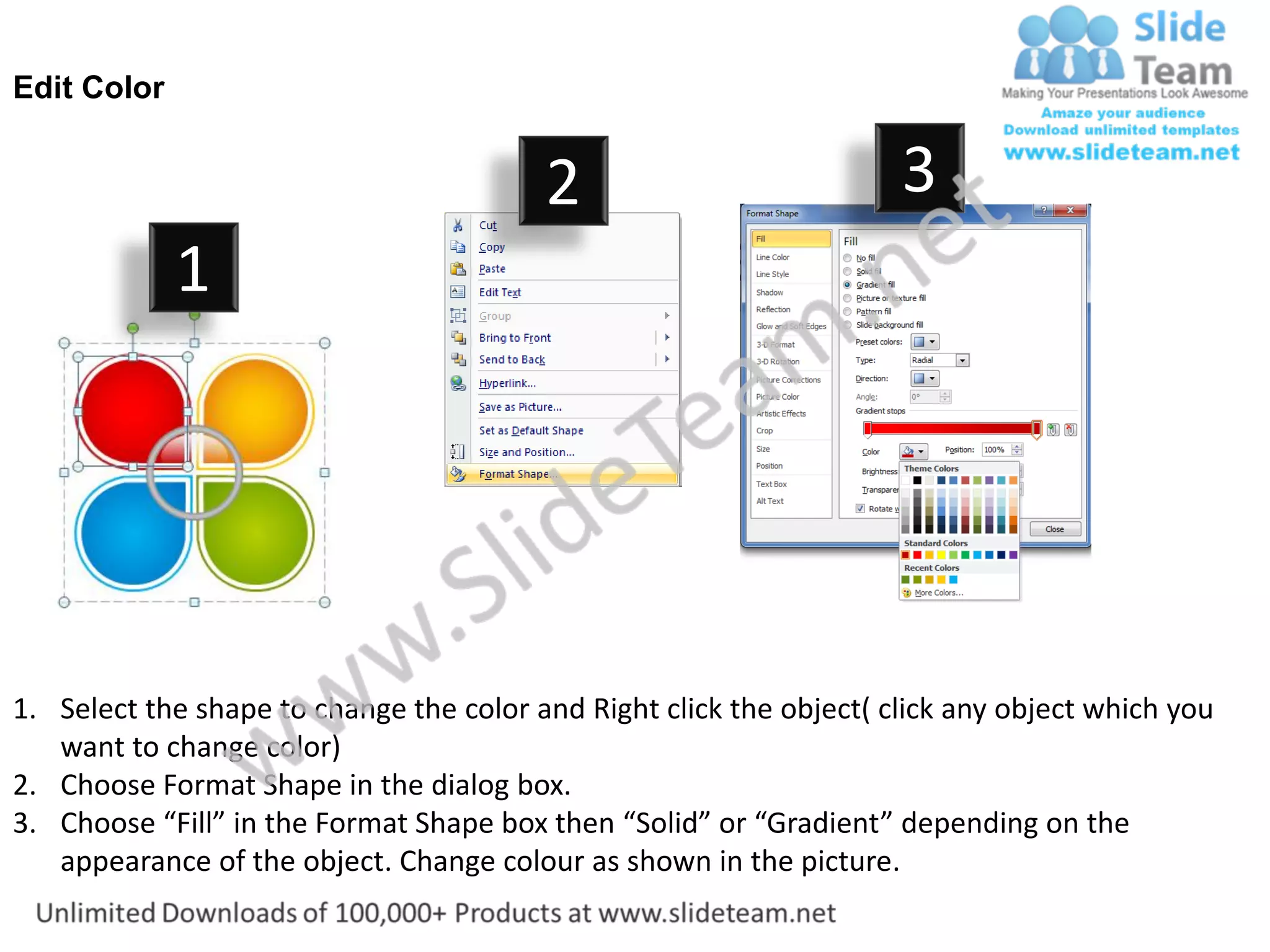 Rounded chart 4 stages powerpoint templates 0712 | PPT